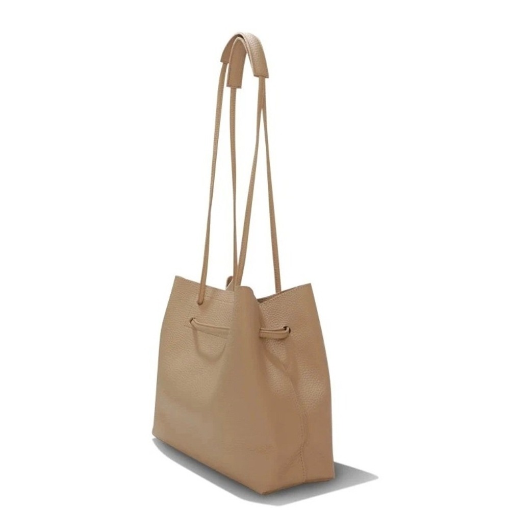8 other reasons Vegan Leather Bucket Bag Slouchy Pebble Beige